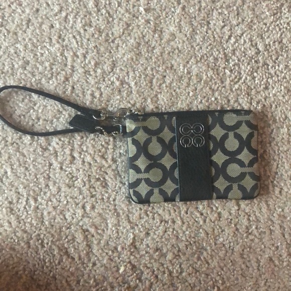 Coach Handbags - Coach Wristlet - Black and Gray